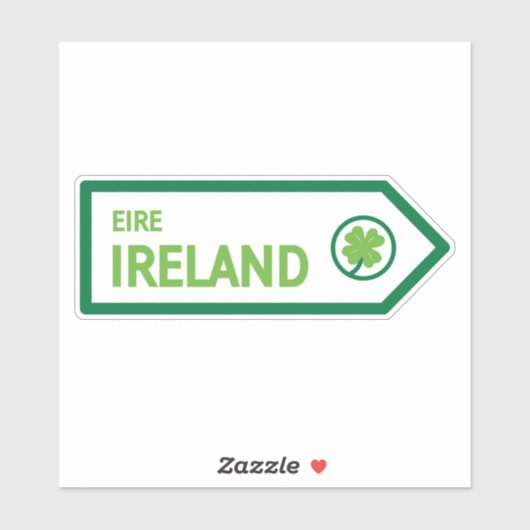 Ireland Road Sign Sticker (Vel)