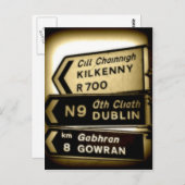 Ireland Roadside Signs Briefkaart (Voorkant / Achterkant)