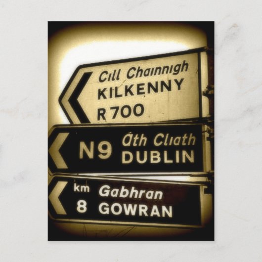 Ireland Roadside Signs Briefkaart (Voorkant)