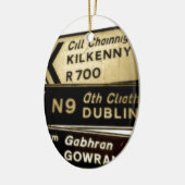 Ireland Roadside Signs Keramisch Ornament (Links)