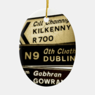 Ireland Roadside Signs Keramisch Ornament