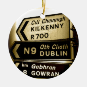 Ireland Roadside Signs Keramisch Ornament