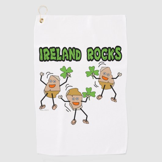Ireland Rocks Golfhanddoek (Voorkant)
