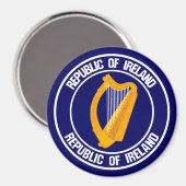 Ireland Round Emblem Magneet (Voorkant / Achterkant)