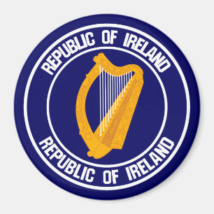 Ireland Round Emblem Magneet