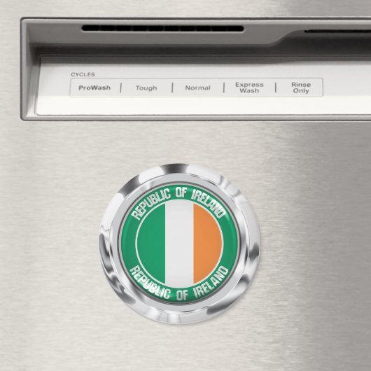 Ireland Round Emblem Magneet (Insitu (Vaatwasser))