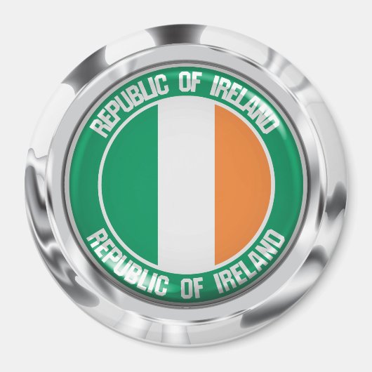 Ireland Round Emblem Magneet (Voorkant)