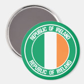 Ireland Round Emblem Magneet (Voorkant / Achterkant)