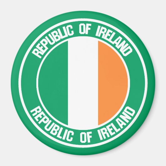 Ireland Round Emblem Magneet (Voorkant)