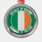 Ireland Round Emblem Metalen Ornament (Voorkant)