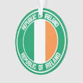 Ireland Round Emblem Ornament (voorkant)