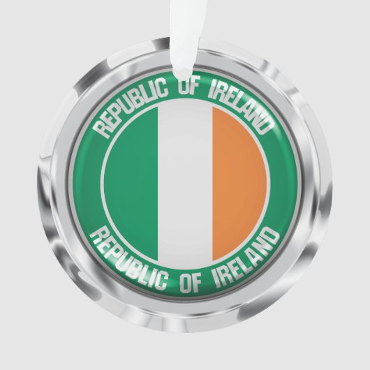 Ireland Round Emblem Ornament (voorkant)