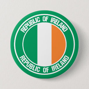 Ireland Round Emblem Ronde Button 7,6 Cm