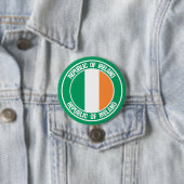 Ireland Round Emblem Ronde Button 7,6 Cm (In situ)