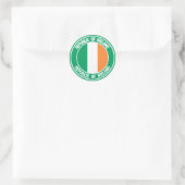Ireland Round Emblem Ronde Sticker (Tas)