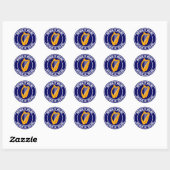 Ireland Round Emblem Ronde Sticker (Vel)