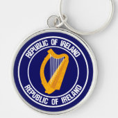 Ireland Round Emblem Sleutelhanger (Voorkant)