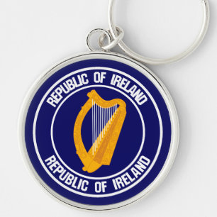 Ireland Round Emblem Sleutelhanger