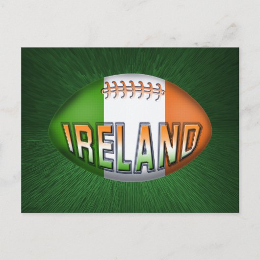 Ireland Rugby Ball Briefkaart (Voorkant)