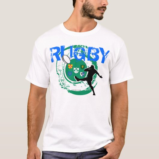 Ireland Rugby Fans T-Shirt Kick (Voorkant)