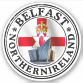 Ireland Seal Sticker Round Flag For Laptop Book (Voorkant)