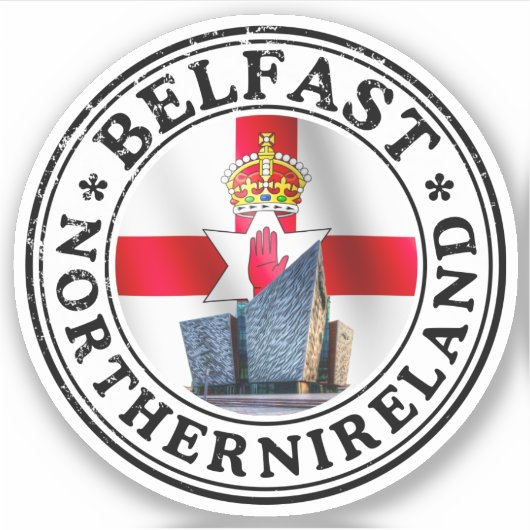 Ireland Seal Sticker Round Flag For Laptop Book (Voorkant)