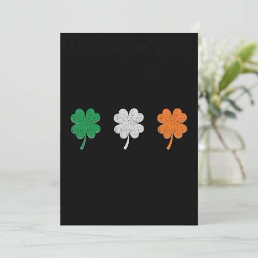 Ireland Shamrock Clover Flag (Staand voorkant)