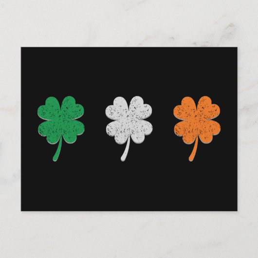 Ireland Shamrock Clover Flag Briefkaart (Voorkant)