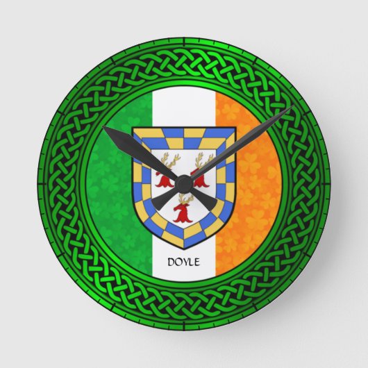 Ireland Shamrock Flag - Doyle Ronde Klok (Voorkant)
