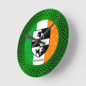 Ireland Shamrock Flag - O'Sullivan Ronde Klok (Hoek)