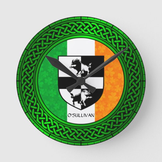 Ireland Shamrock Flag - O'Sullivan Ronde Klok (Voorkant)