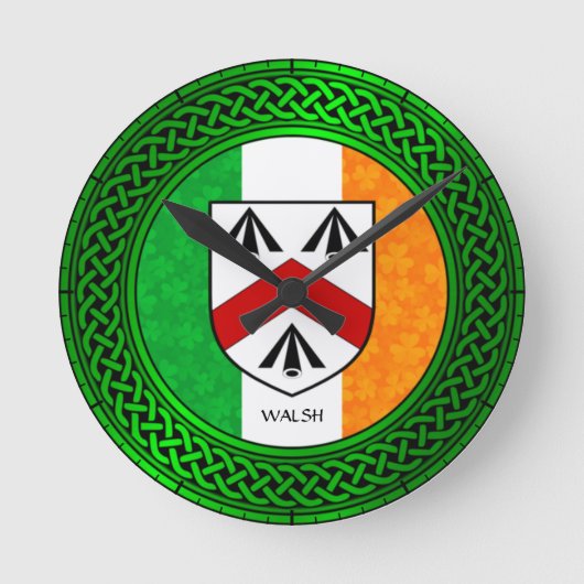 Ireland Shamrock Flag - Walsh Ronde Klok (Voorkant)