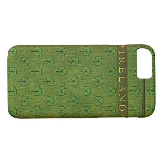 Ireland Shamrock Old Book Hoesje (Achterkant (Horizontaal))