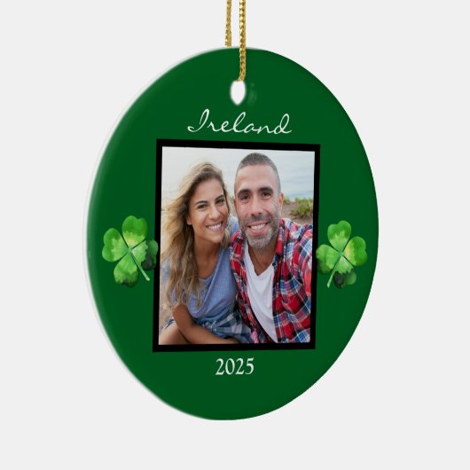 Ireland Shamrock Photo Ornament (Rechts)