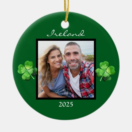 Ireland Shamrock Photo Ornament (Voorkant)