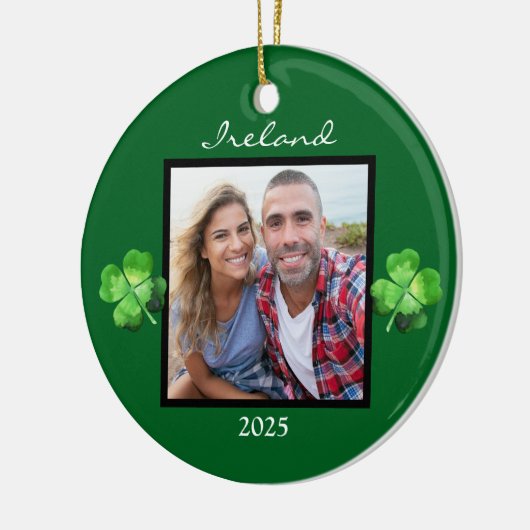Ireland Shamrock Photo Ornament (Links)