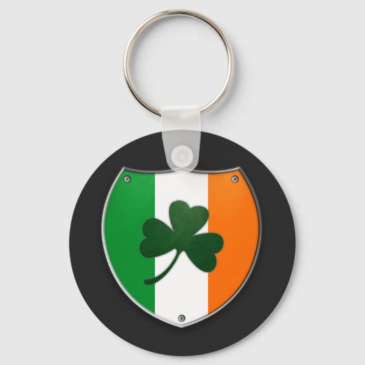 Ireland Shamrock Shield Sleutelhanger (Voorkant)