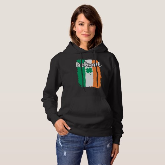 Ireland shamrock St Patrick's Day Hoodie (Voorkant volledig)