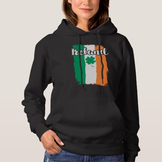Ireland shamrock St Patrick's Day Hoodie (Voorkant)