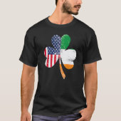 Ireland Shamrock St Patricks Day IRISH US FLAG Pre T-shirt (Voorkant)