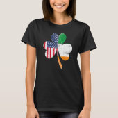 Ireland Shamrock St Patricks Day IRISH US FLAG Pre T-shirt (Voorkant)