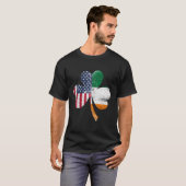 Ireland Shamrock St Patricks Day Irish Us Flag T-shirt (Voorkant volledig)