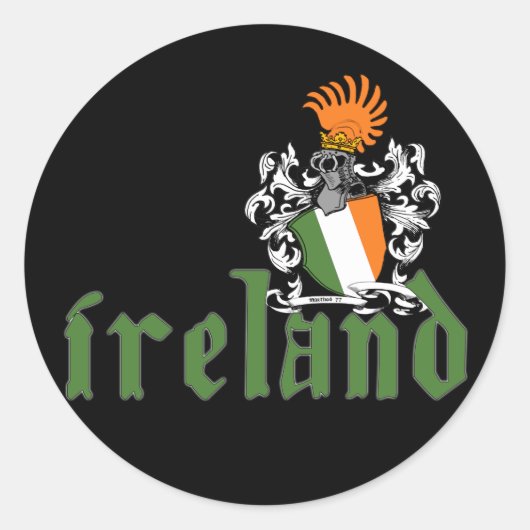 Ireland Shield Sticker (Voorkant)