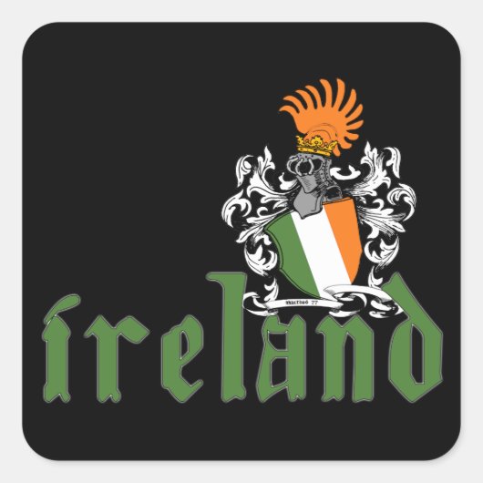 Ireland Shield Sticker (Voorkant)