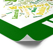 Ireland Silhouette Word Art Poster (Hoek)