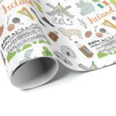 Ireland Sketch Doodle Pattern Cadeaupapier (Rol Hoek)