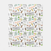 Ireland Sketch Doodle Pattern Fleece Deken (Voorkant)