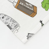 Ireland Sketch Doodle Pattern Fleece Deken (Hoek)