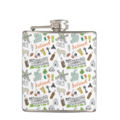 Ireland Sketch Doodle Pattern Heupfles (Voorkant)