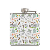 Ireland Sketch Doodle Pattern Heupfles (Achterkant)